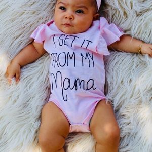 Pink Ruffle BodySuit 2 pc with headband